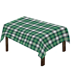 Saint Patrick's Day Tartan Pattern Print Tablecloth Kitchen Home Decor