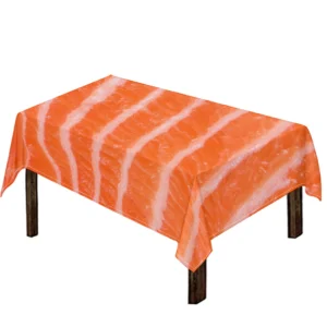 Salmon Fillet Print Tablecloth Kitchen Home Decor