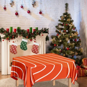 Salmon Print Tablecloth Kitchen Home Decor