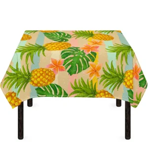 Sand Beach Pineapple Pattern Print Tablecloth Kitchen Home Decor