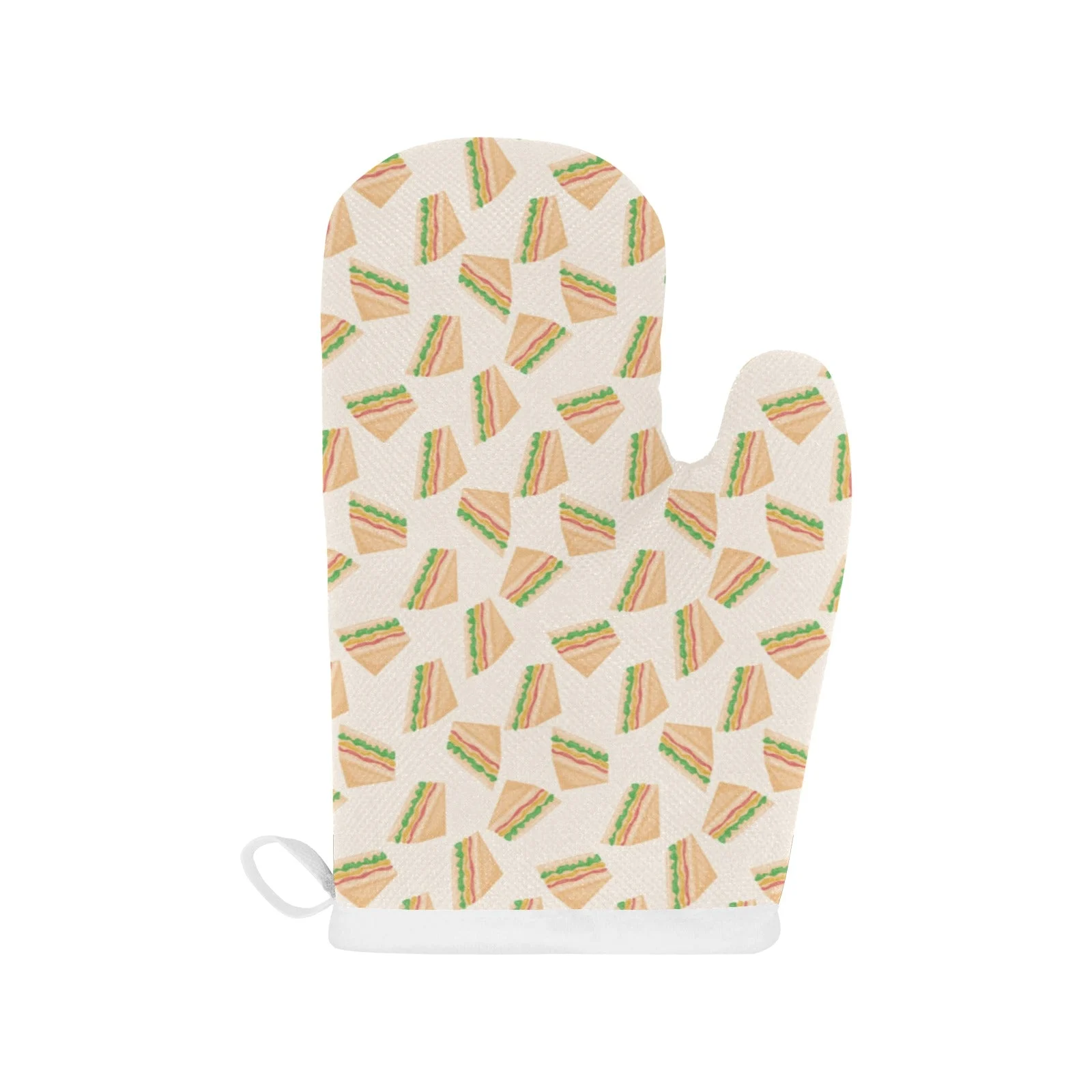 Sandwich Pattern Print Design 01 Heat Resistant Oven Mitts & Pot Holders Set Sandwich Pattern Print Design 01 Heat Resistant Oven Mitts & Pot Holders Set