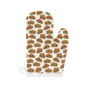 Sandwich Pattern Print Design 02 Heat Resistant Oven Mitts & Pot Holders Set