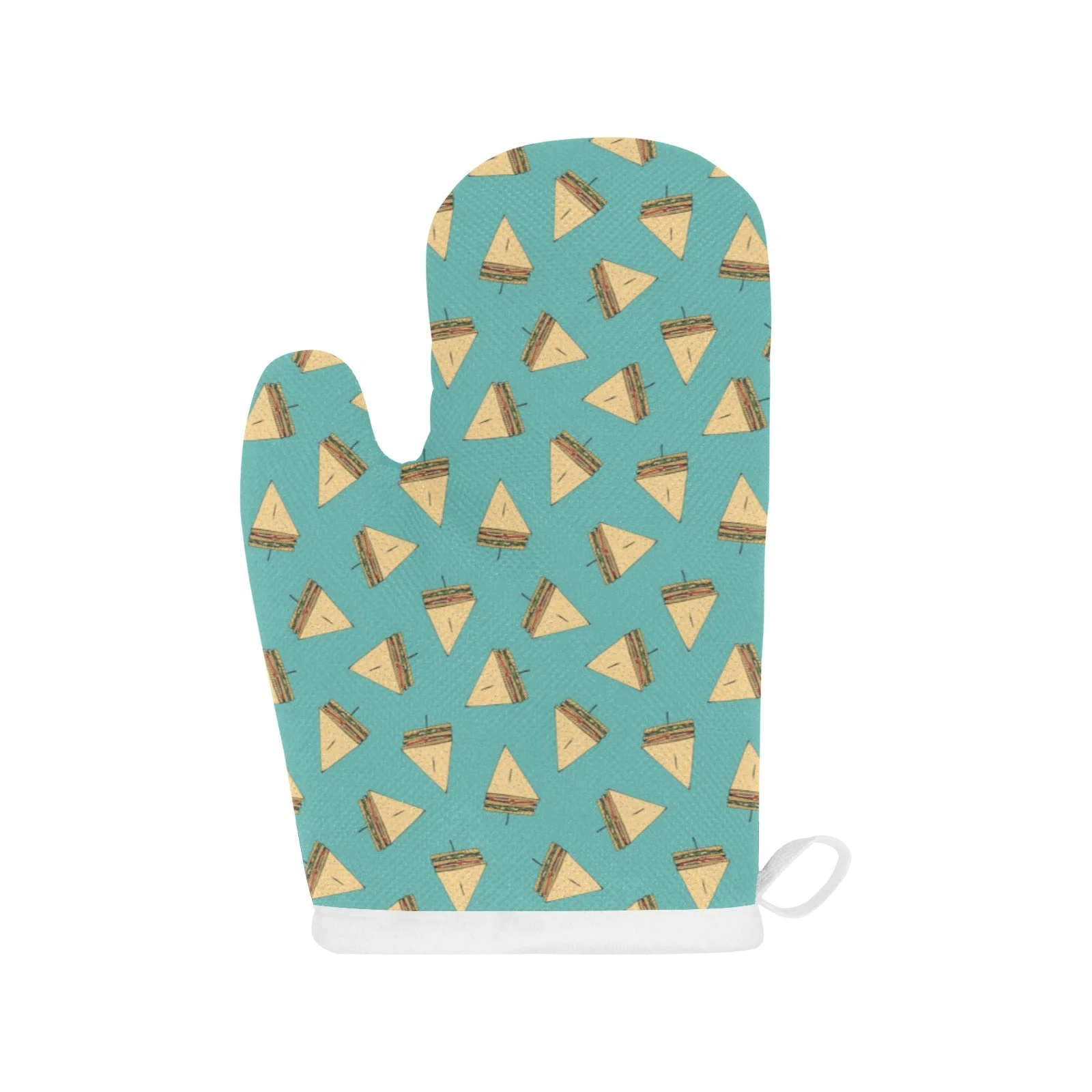 Sandwich Pattern Print Design 03 Heat Resistant Oven Mitts & Pot Holders Set Sandwich Pattern Print Design 03 Heat Resistant Oven Mitts & Pot Holders Set
