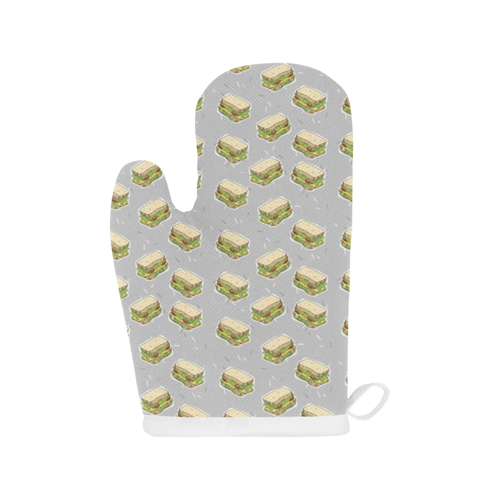 Sandwich Pattern Print Design 05 Heat Resistant Oven Mitts & Pot Holders Set Sandwich Pattern Print Design 05 Heat Resistant Oven Mitts & Pot Holders Set