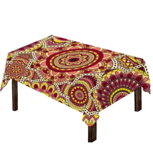 Sangria Mandala Bohemian Pattern Print Tablecloth Kitchen Home Decor