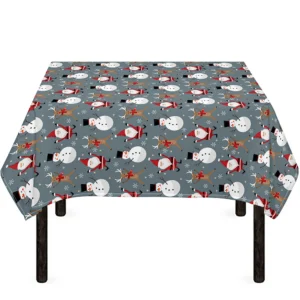 Santa Claus And Friends Pattern Print Tablecloth Kitchen Home Decor