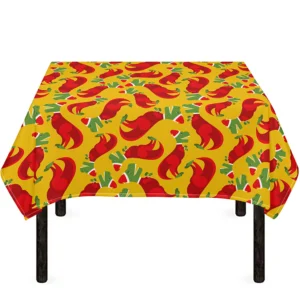 Santa Claus T-Rex Christmas Dino Print Tablecloth Kitchen Home Decor