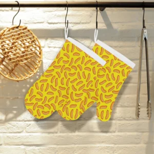 Sausage Pattern Print Design 01 Heat Resistant Oven Mitts & Pot Holders Set