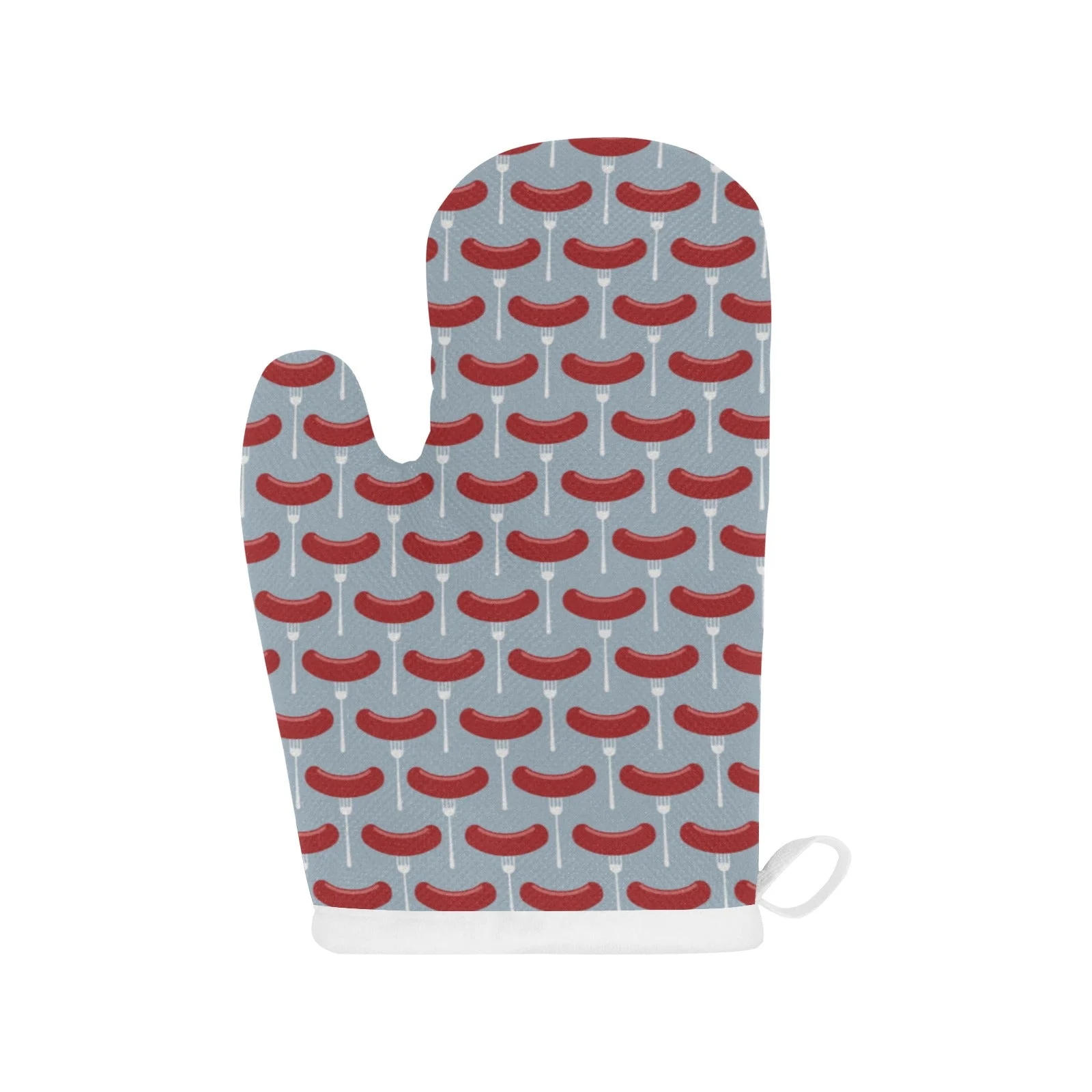 Sausage Pattern Print Design 02 Heat Resistant Oven Mitts & Pot Holders Set Sausage Pattern Print Design 02 Heat Resistant Oven Mitts & Pot Holders Set