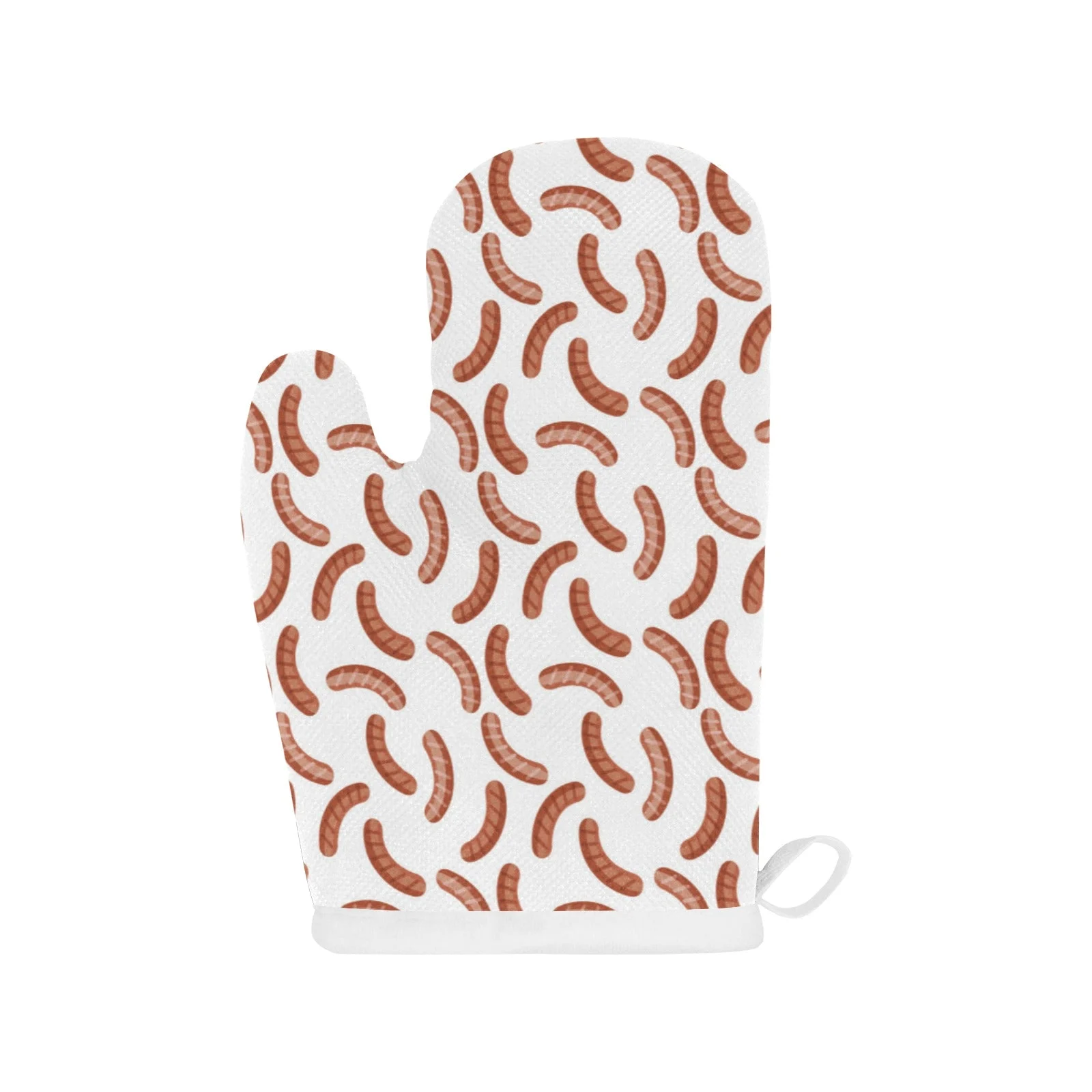 Sausage Pattern Print Design 04 Heat Resistant Oven Mitts & Pot Holders Set Sausage Pattern Print Design 04 Heat Resistant Oven Mitts & Pot Holders Set