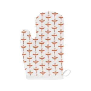 Sausage Pattern Print Design 05 Heat Resistant Oven Mitts & Pot Holders Set