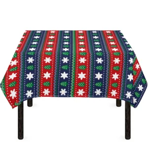 Scandinavian Christmas Pattern Print Tablecloth Kitchen Home Decor