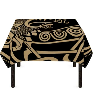 Scandinavian Viking Dragon Print Tablecloth Kitchen Home Decor