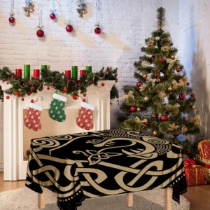 Scandinavian Viking Dragon Print Tablecloth Kitchen Home Decor