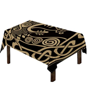 Scandinavian Viking Dragon Print Tablecloth Kitchen Home Decor
