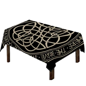 Scandinavian Viking Symbol Print Tablecloth Kitchen Home Decor