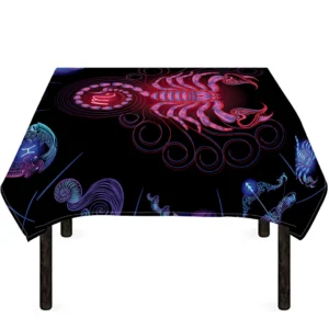 Scorpio And Astrological Signs Print Tablecloth Kitchen Home Decor