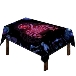 Scorpio And Astrological Signs Print Tablecloth Kitchen Home Decor