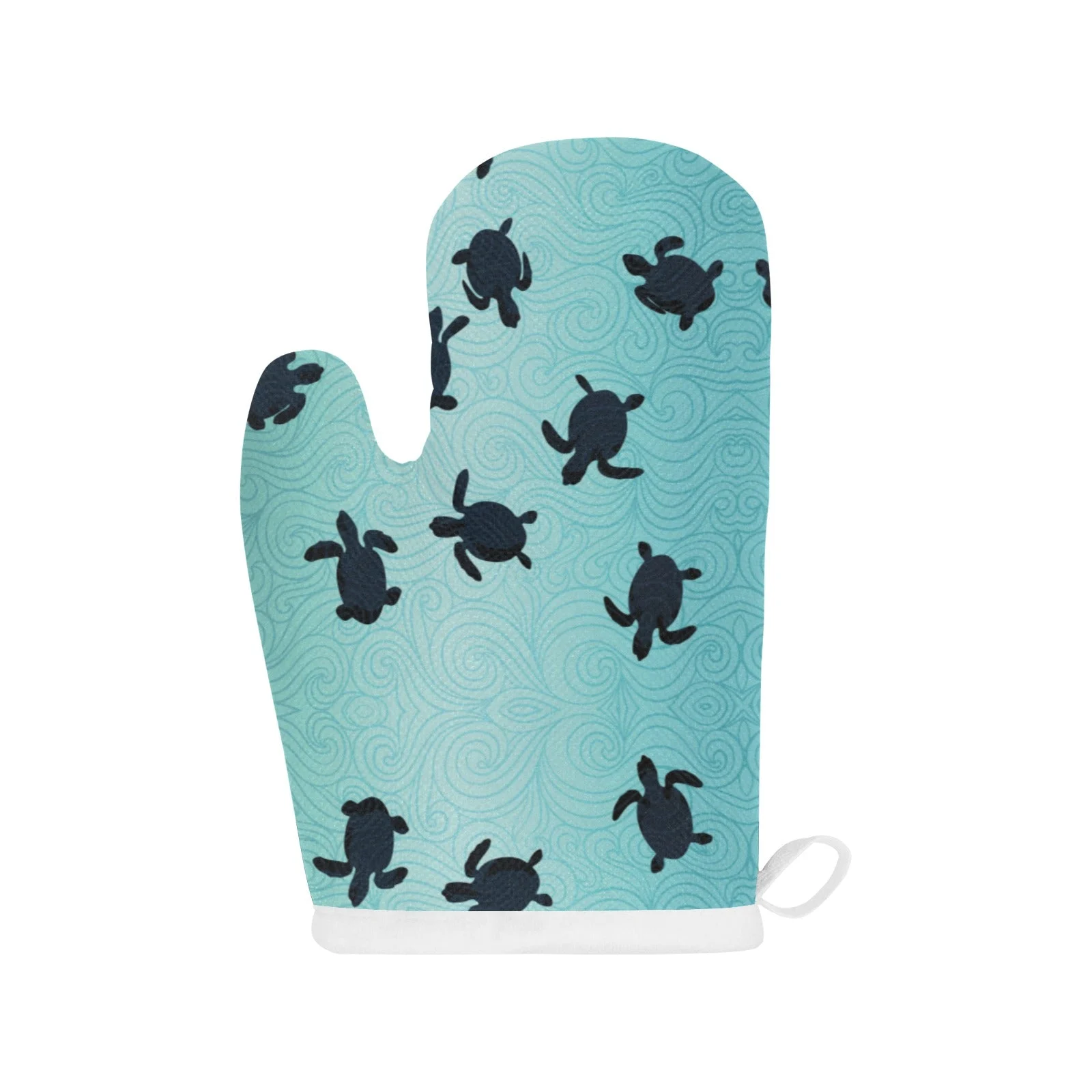Sea Turtle With Blue Ocean Background Heat Resistant Oven Mitts Pot Holders Set Sea Turtle With Blue Ocean Background Heat Resistant Oven Mitts Pot Holders Set
