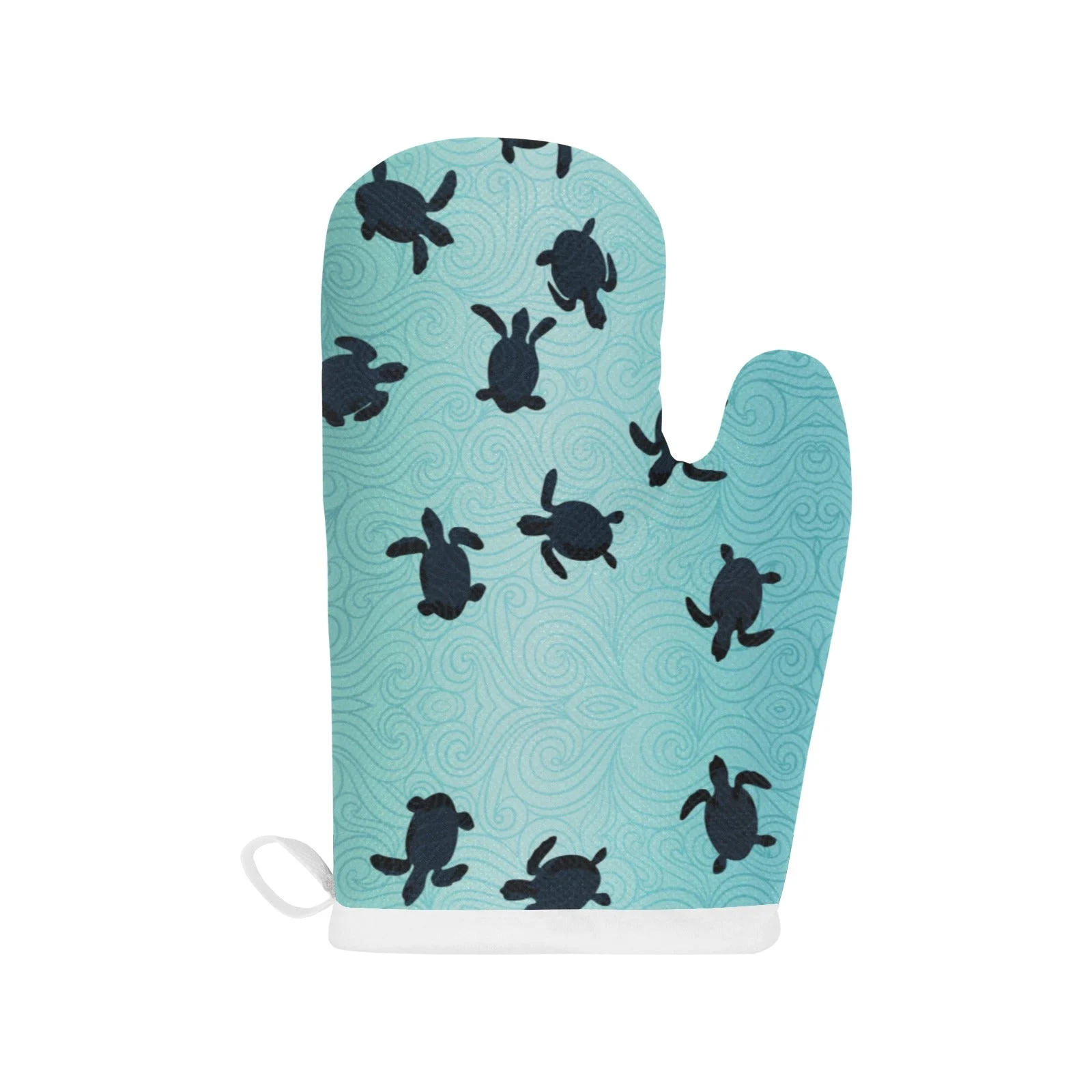 Sea Turtle With Blue Ocean Background Heat Resistant Oven Mitts Pot Holders Set Sea Turtle With Blue Ocean Background Heat Resistant Oven Mitts Pot Holders Set