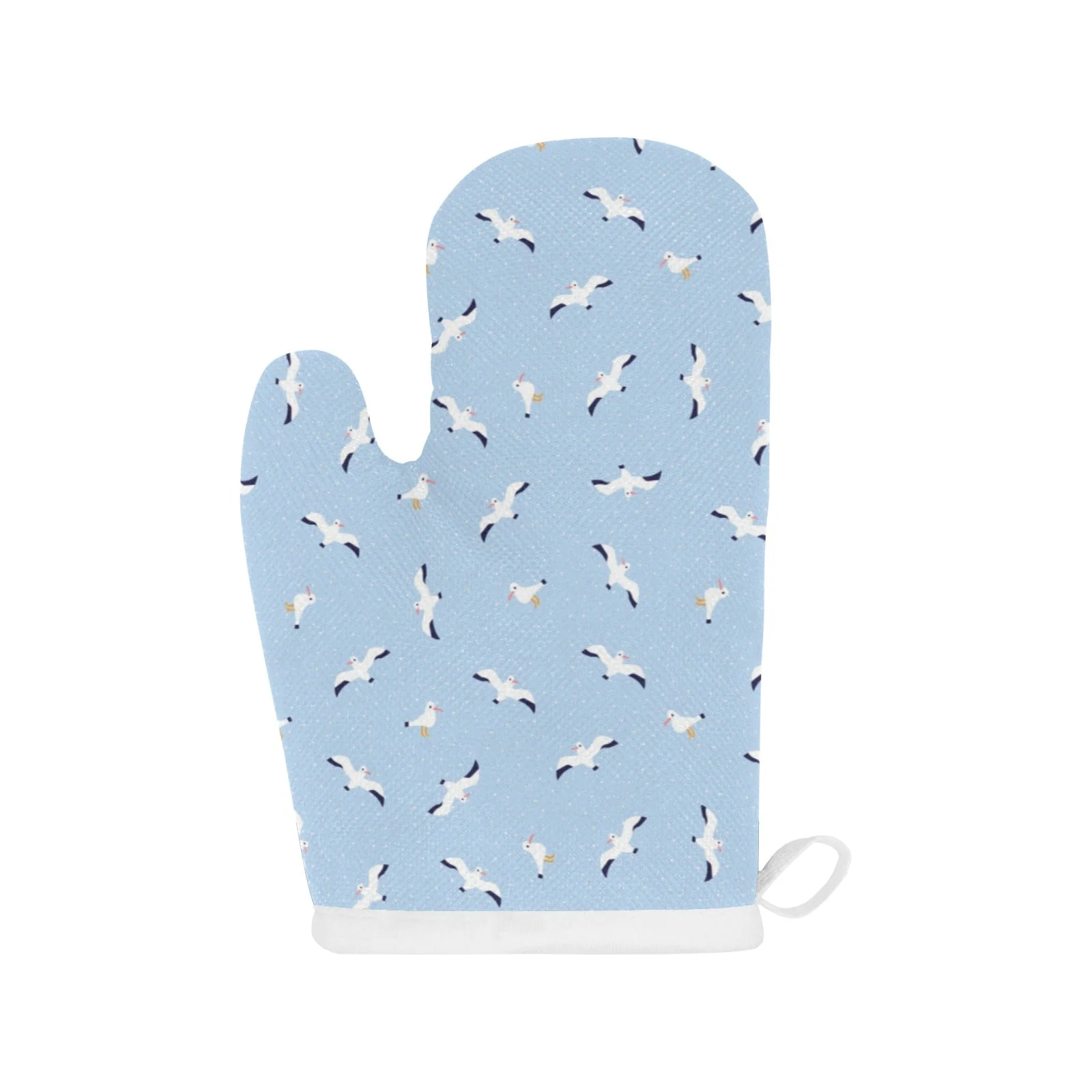 Seagull Pattern Print Design 02 Heat Resistant Oven Mitts & Pot Holders Set Seagull Pattern Print Design 02 Heat Resistant Oven Mitts & Pot Holders Set