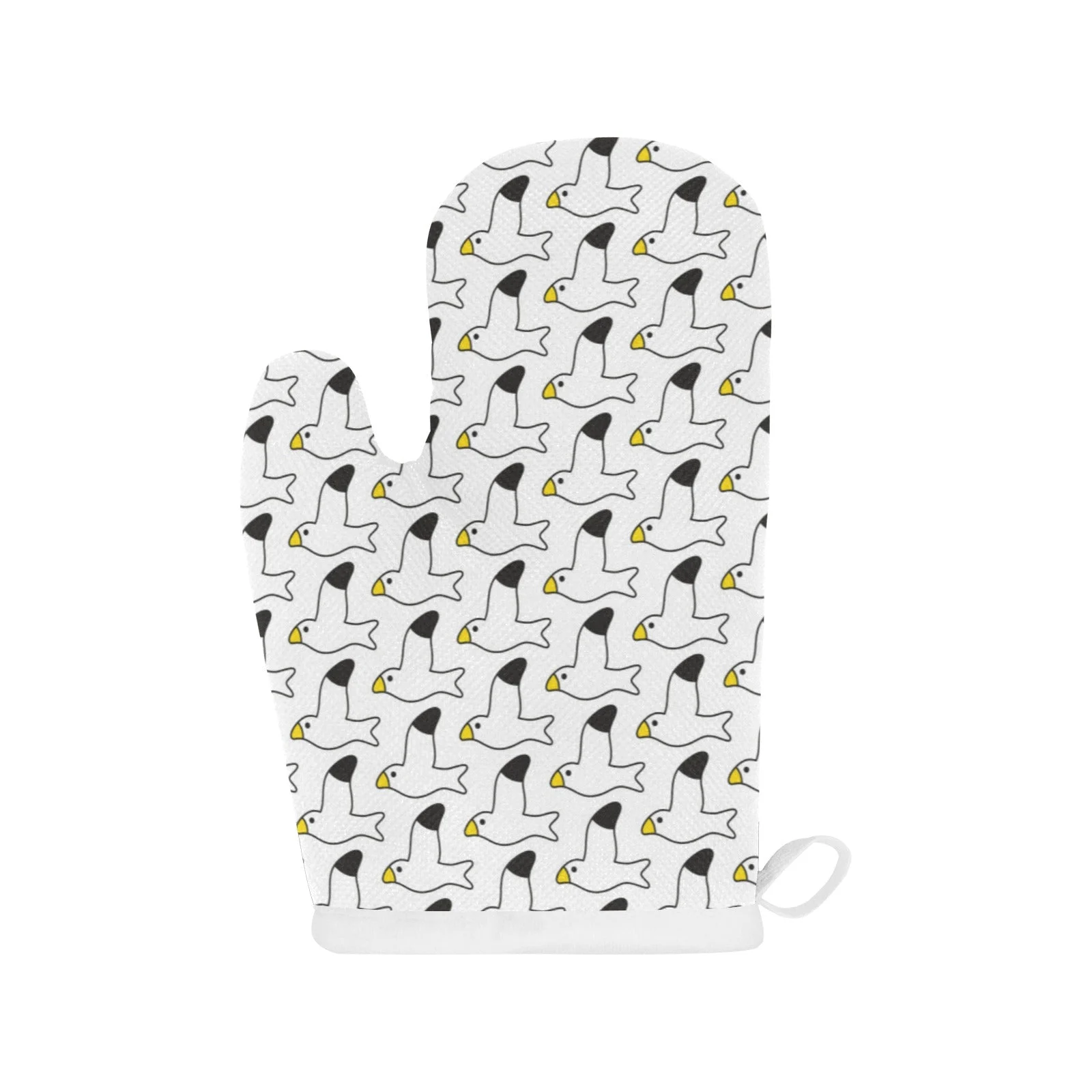 Seagull Pattern Print Design 05 Heat Resistant Oven Mitts & Pot Holders Set Seagull Pattern Print Design 05 Heat Resistant Oven Mitts & Pot Holders Set