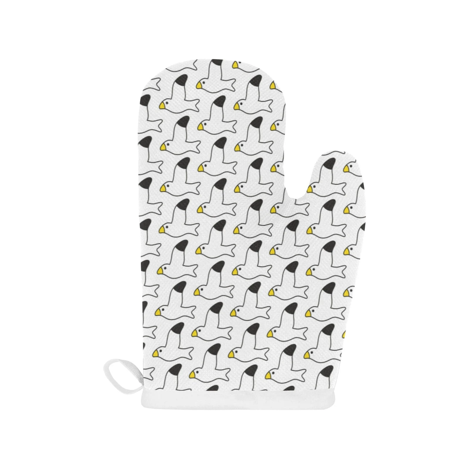 Seagull Pattern Print Design 05 Heat Resistant Oven Mitts & Pot Holders Set Seagull Pattern Print Design 05 Heat Resistant Oven Mitts & Pot Holders Set