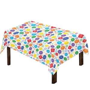 Seven Chakra Symbols Pattern Print Tablecloth Kitchen Home Decor