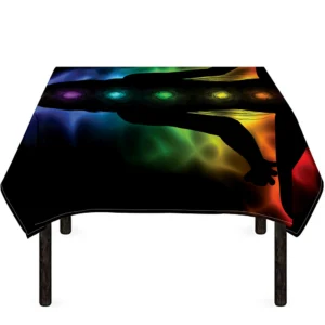 Seven Chakras Aura Print Tablecloth Kitchen Home Decor