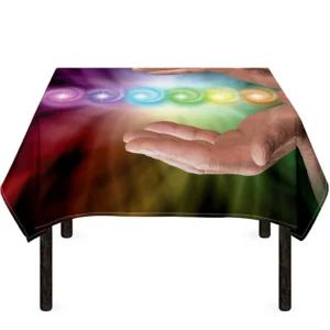 Seven Chakras Energy Print Tablecloth Kitchen Home Decor