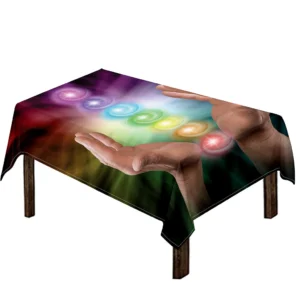 Seven Chakras Energy Print Tablecloth Kitchen Home Decor