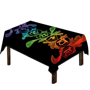 Seven Spiritual Chakras Print Tablecloth Kitchen Home Decor