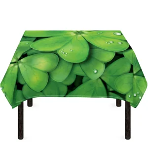 Shamrock Clover St. Patrick's Day Print Tablecloth Kitchen Home Decor