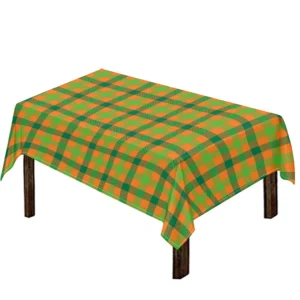 Shamrock Plaid Saint Patrick's Day Print Tablecloth Kitchen Home Decor