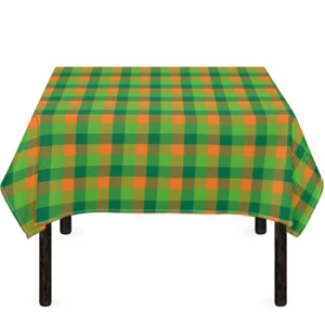 Shamrock Plaid St. Patrick's Day Print Tablecloth Kitchen Home Decor