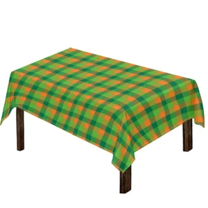 Shamrock Plaid St. Patrick's Day Print Tablecloth Kitchen Home Decor