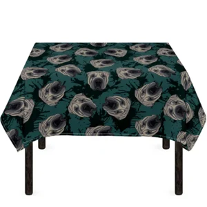 Shar Pei Face Pattern Print Tablecloth Kitchen Home Decor