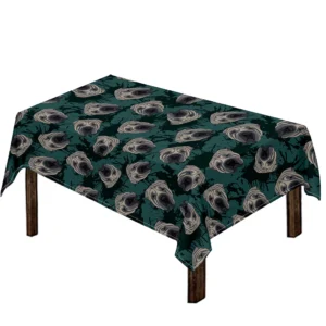 Shar Pei Face Pattern Print Tablecloth Kitchen Home Decor