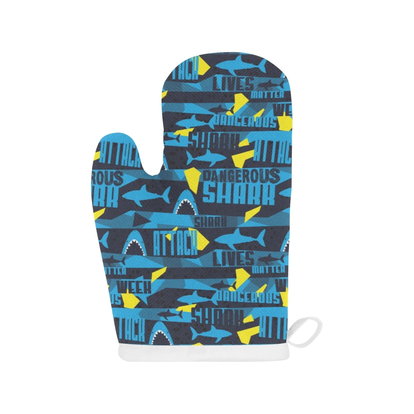 Shark Dangerous Heat Resistant Oven Mitts Pot Holders Set Shark Dangerous Heat Resistant Oven Mitts Pot Holders Set