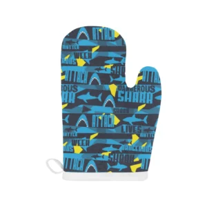 Shark Dangerous Heat Resistant Oven Mitts Pot Holders Set