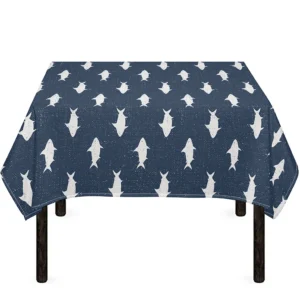Shark Fish Pattern Print Tablecloth Kitchen Home Decor