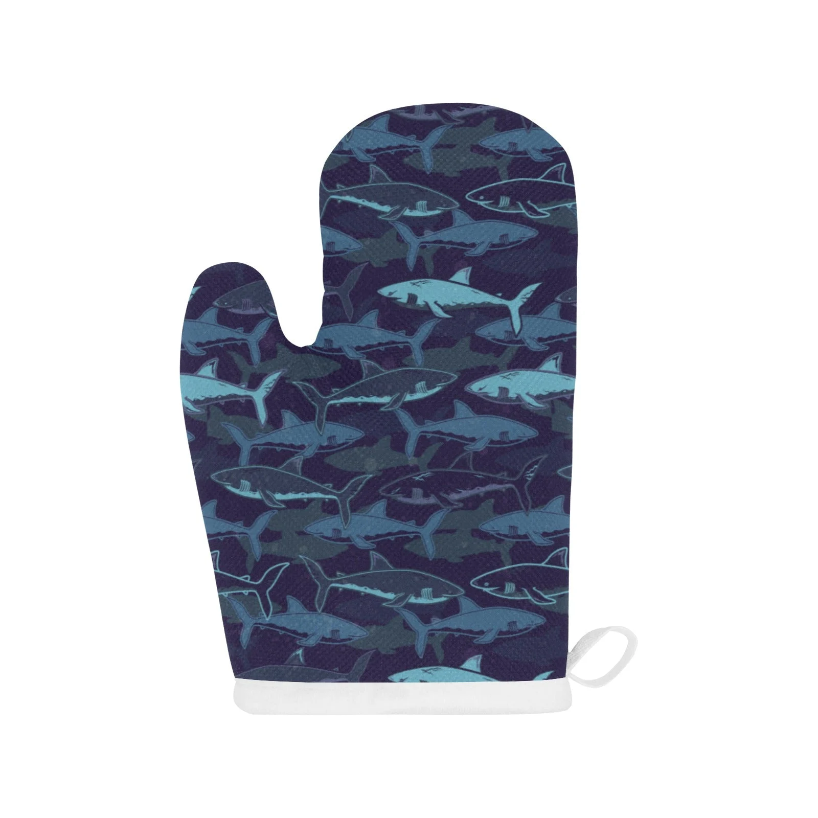 Shark Pattern Heat Resistant Oven Mitts Pot Holders Set Shark Pattern Heat Resistant Oven Mitts Pot Holders Set