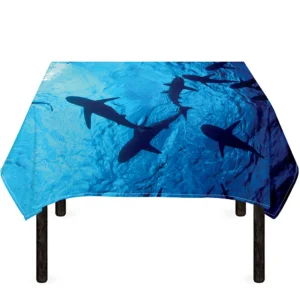 Shark Underwear Print Tablecloth Kitchen Home Decor