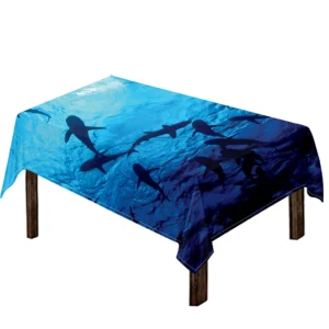 Shark Underwear Print Tablecloth Kitchen Home Decor