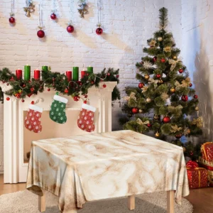 Sheepskin Print Tablecloth Kitchen Home Decor