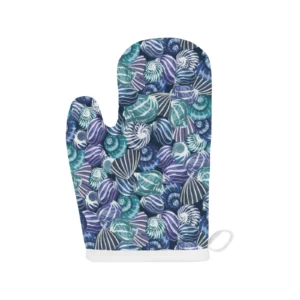 Shell Design Pattern Heat Resistant Oven Mitts Pot Holders Set