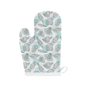 Shell Polynesian Tribal Heat Resistant Oven Mitts Pot Holders Set