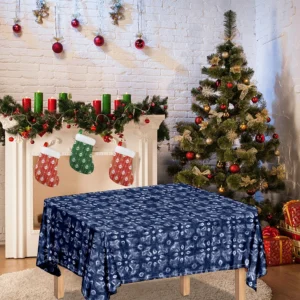 Shibori Floral Pattern Print Tablecloth Kitchen Home Decor