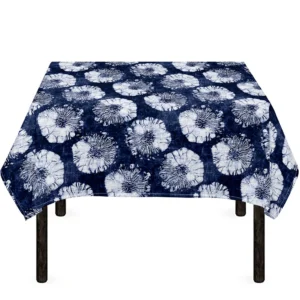 Shibori Motif Pattern Print Tablecloth Kitchen Home Decor