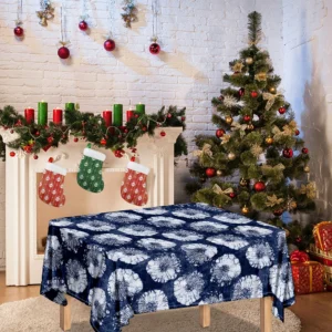 Shibori Motif Pattern Print Tablecloth Kitchen Home Decor